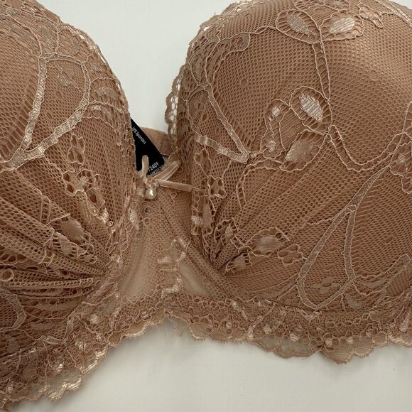 Pure Beauty by Rene Rofe Blush Lace Women’s Bra Sie 40 DD - Picture 3 of 9
